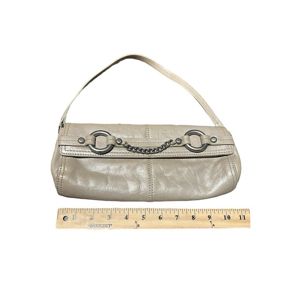 Vintage Juicy Couture Y2K 90s Baguette Mini Leather Shoulder Bag Purse Cream - Picture 2 of 10